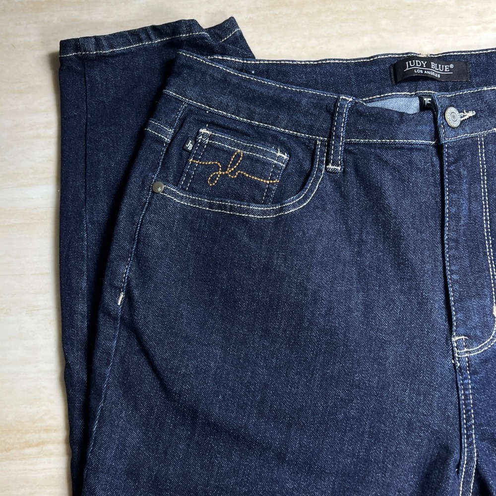 Judy Blue Mom Jeans Dark Wash High Rise Tapered Leg JB88273 DK Womens 15/32 - Picture 10 of 16